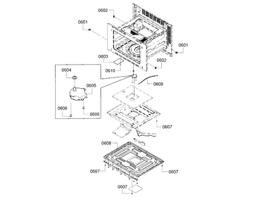 Turn Table Diagram and Parts List for HMC87151UC 01 Bosch Microwave