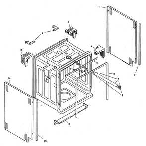 Tank Assy Diagram and Parts List for SHU3322UC 11 Bosch Dishwasher