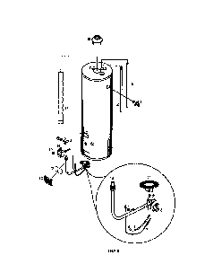 50 Gallon Diagram and Parts List for 153332561  Kenmore Water Heater