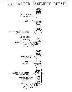 Jet Holder Assembly Diagram and Parts List for SGCS456RS  Thermador Cooktop