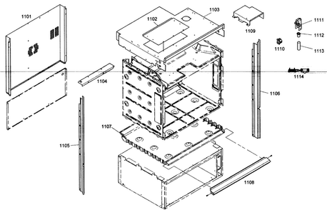 Mounting Assy Diagram and Parts List for MEMW301ES01  Thermador Microwave