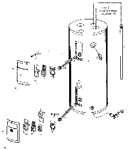 Replacement Parts Diagram and Parts List for 153325850  Kenmore Water Heater
