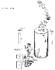 Replacement Parts Diagram and Parts List for 153335813  Kenmore Water Heater