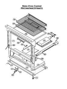 Main Oven Control Diagram and Parts List for PRG364GL  Thermador Range