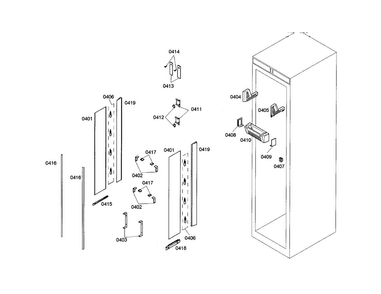 Lighting Diagram and Parts List for T24IR70CSS-01  Thermador Refrigerator