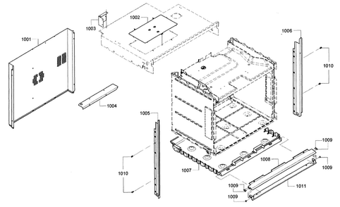 Frame Diagram and Parts List for HBL5720UC 09 Bosch Microwave