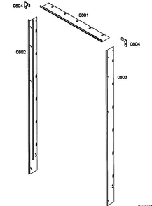 Decor Panels Diagram and Parts List for T36BT71FS 08 Thermador Refrigerator