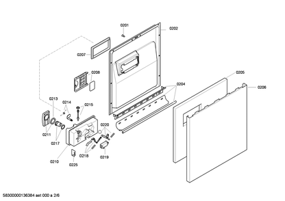 Diagram 2 Diagram and Parts List for SHU3305UC-14  Bosch Dishwasher