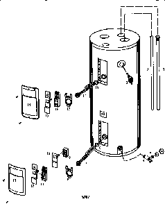 Replacement Parts Diagram and Parts List for 153324360  Kenmore Water Heater