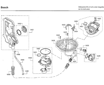 Pump Diagram and Parts List for SHP65T55UC 09 Bosch Dishwasher
