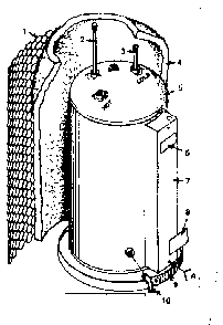 Non-functional Replacement Parts Diagram and Parts List for 15327691  Kenmore Water Heater