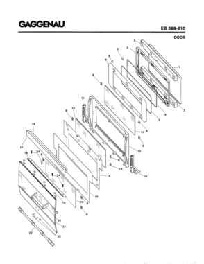 06 - DOOR Diagram and Parts List for EB388-610  Bosch Range