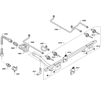 Manifold Assy Diagram and Parts List for PRD304GHU 04 Thermador Range