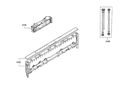 Control Panel Diagram and Parts List for SHX9PT75UC 01 Bosch Dishwasher