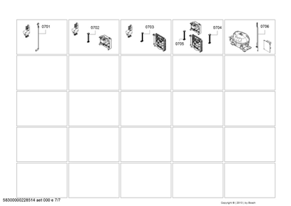 Wire And Cable Harness Parts Diagram and Parts List for B36CD50SNS 01 Bosch Refrigerator
