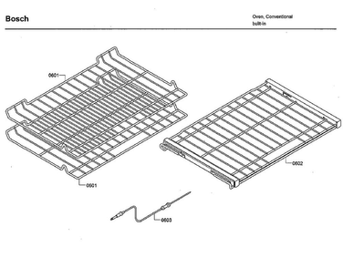 Rack Diagram and Parts List for HBL8752UCC 01 Bosch Microwave Oven Combo