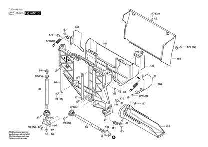 Section 5 Diagram and Parts List for 3601M48010  Bosch Table Saw
