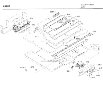 Latch Diagram and Parts List for HBL8751UCC 02 Bosch Microwave Oven Combo