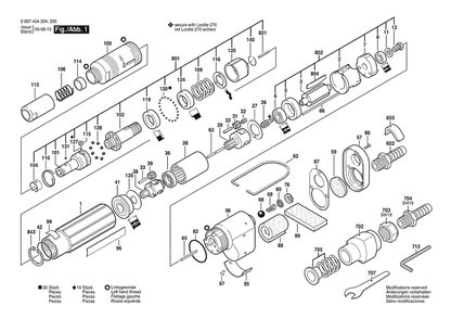 Section 1 Diagram and Parts List for 0607454204  Bosch Screwdriver