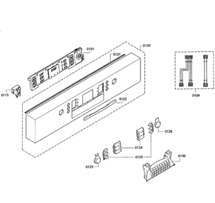 Control Panel Diagram and Parts List for SGE63E06UC 55 Bosch Dishwasher