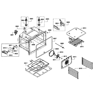 Oven Assy Diagram and Parts List for HBL8750UC 06 Bosch Microwave Oven Combo