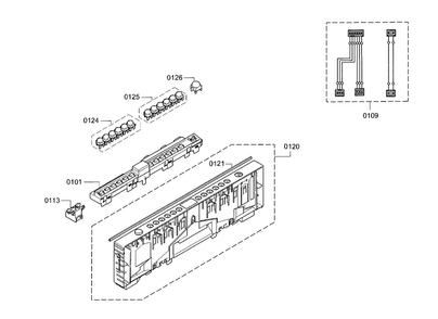 Control Panel Diagram and Parts List for SPV68U53UC 23 Bosch Dishwasher