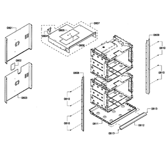 Cabinet Assy Diagram and Parts List for HBL5660UC 06 Bosch Wall Oven