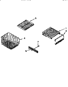 Freezer Shelf Diagram and Parts List for TSS36QBW00  Thermador Refrigerator
