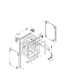 Tank Assembly Diagram and Parts List for SHU4322UC 12 Bosch Dishwasher