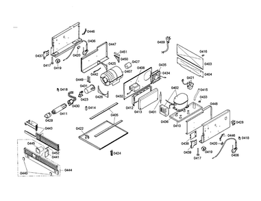 Compressor/condenser Diagram and Parts List for T24IF70CSS-01  Thermador Freezer