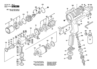 Section 1 Diagram and Parts List for 0607661507  Bosch Wrench