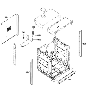 Frame Diagram and Parts List for HBN5460UC 01 Bosch Wall Oven