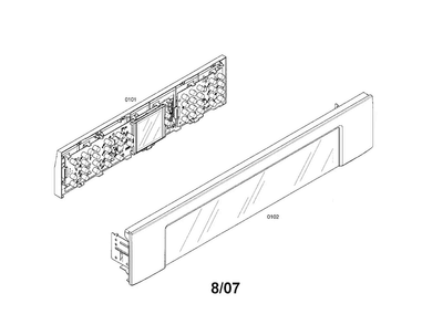 Display Module Diagram and Parts List for HBL8750UC 01 Bosch Microwave Oven Combo