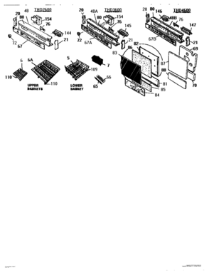02 - DOOR PANELS & RACKS Diagram and Parts List for THD-2600  Bosch Dishwasher
