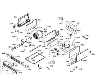 Compressor Diagram and Parts List for T24IF70NSP 45 Thermador Freezer