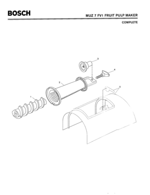 01 - COMPLETE Diagram and Parts List for MUZ7FV1  Bosch Mixer