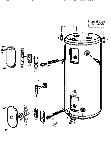 Part Location Diagram of 9002300 Maytag Water heater thermostat