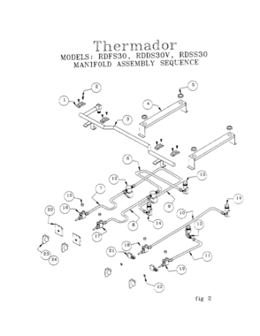 04 - SEQUENCE MANIFOLD ASSEMBLY Diagram and Parts List for RDDS30  Bosch Range