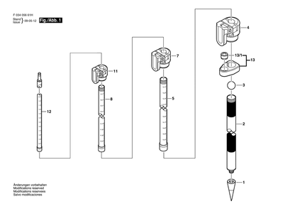 Diagram Diagram and Parts List for 4515TML F 034 056 61H Bosch Tool Stand & Cart