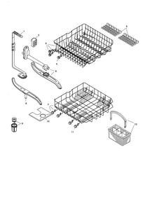 Racks Diagram and Parts List for SHU4022UC 06 Bosch Dishwasher