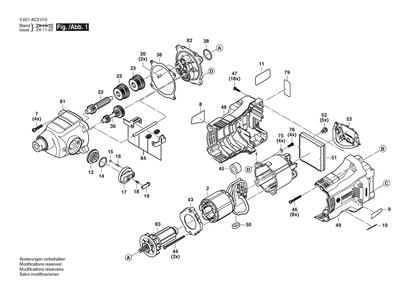 Part Location Diagram of 1619PS1296 Bosch Tool FERRITE