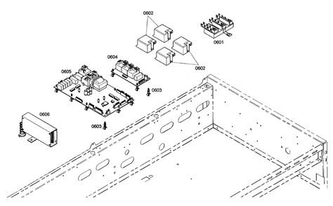 Control Assy Diagram and Parts List for PD484GED01  Thermador Range