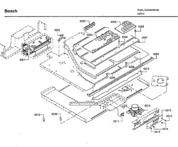 Pcb Assembly Diagram and Parts List for HBLP651RUC 02 Bosch Wall Oven