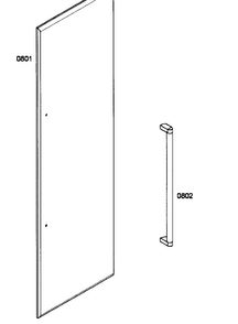 Door Outer Diagram and Parts List for T24BR70FSE  Thermador Refrigerator