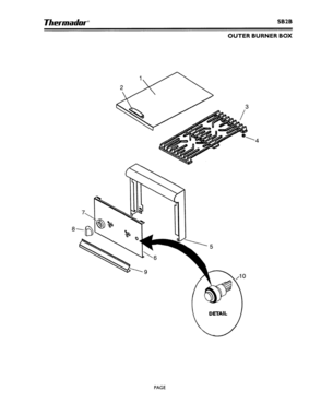 04 - OUTER BURNER BOX Diagram and Parts List for SB2B  Bosch Range