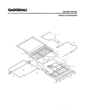 05 - RACKS & ACCESSORIES Diagram and Parts List for EB291-620  Bosch Range