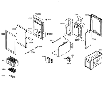 Dispenser Diagram and Parts List for T18ID80NLP 15 Thermador Freezer