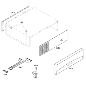 Cabinet 4 Diagram and Parts List for KBUDT4255E 03 Thermador Refrigerator