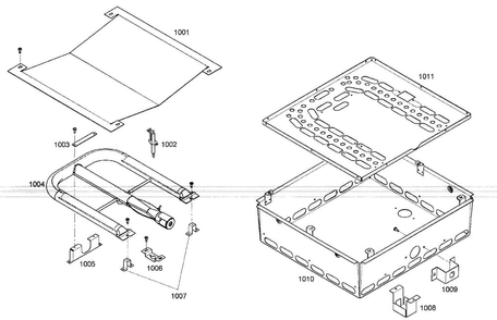 Right Oven 2 Diagram and Parts List for PRL486EDG04  Thermador Range