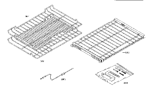 Rack Diagram and Parts List for HIIP054U 01 Bosch Range